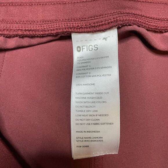 FIGS Dark Cherry Zamora Jogger Size XXL - Picture 9 of 10